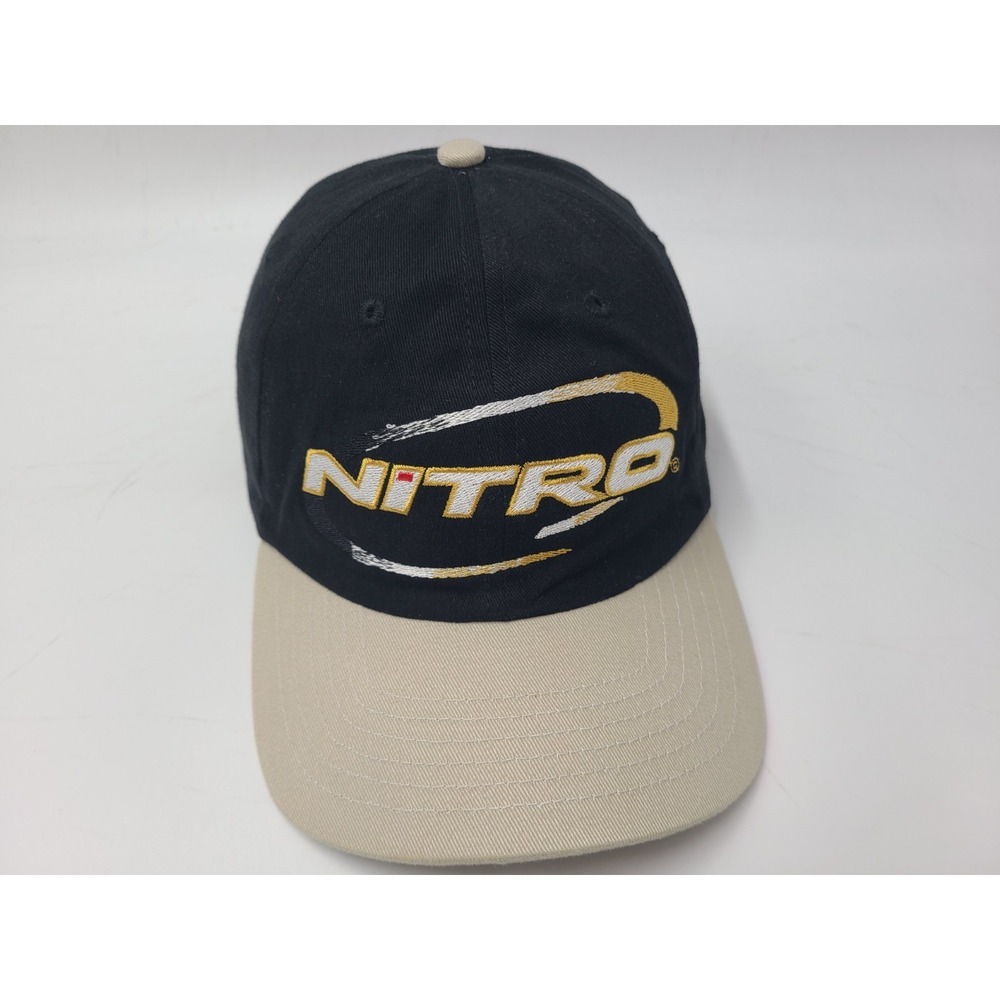 Nitro Performance Fishing Boats Tracker Boat Center Adjustable Hat Cap Men Black